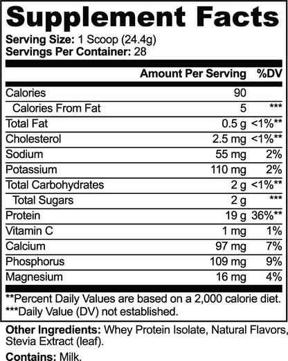 Pure3 100% Whey Protein Isolate (Vanilla)